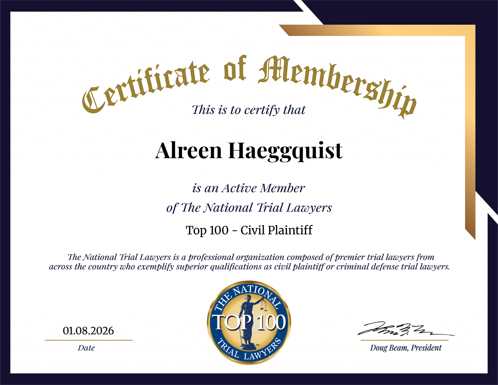 Certificate of Membership