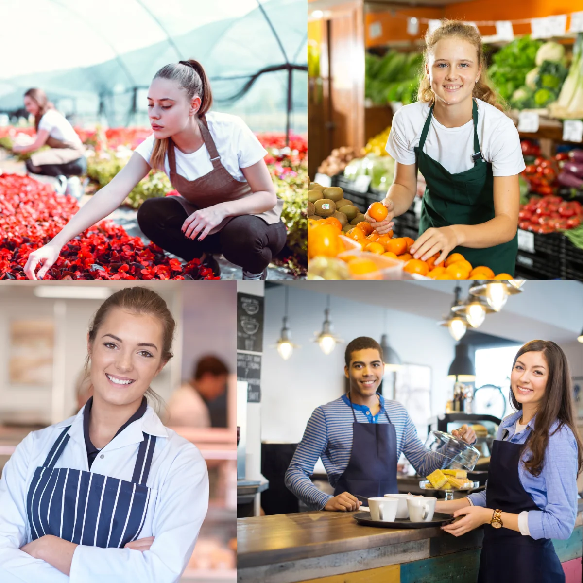 Photo of teens working at their jobs