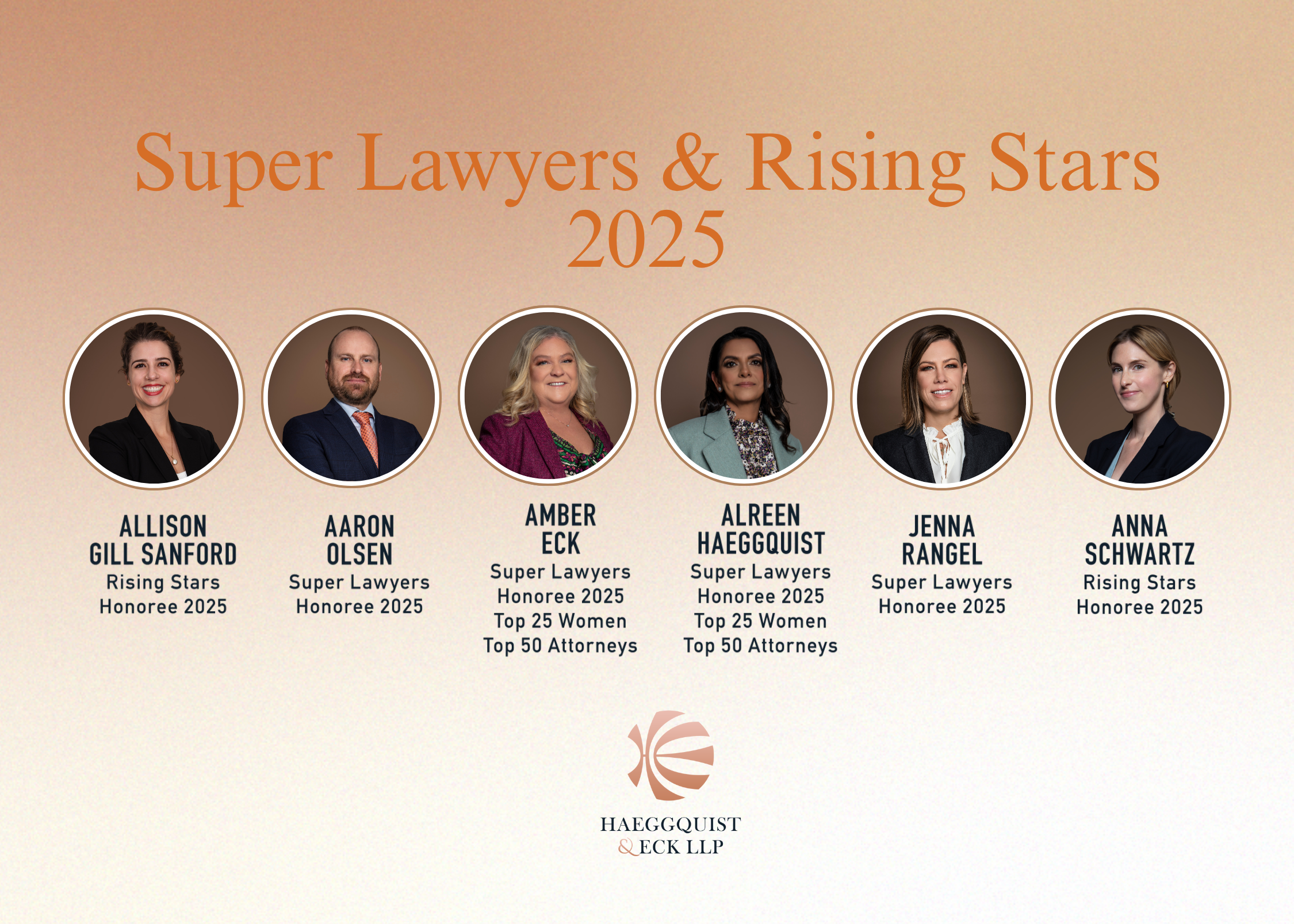 Haeggquist & Eck attorneys recognized in the 2025 California Super Lawyers list