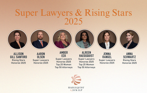 Haeggquist & Eck attorneys recognized in the 2025 California Super Lawyers list